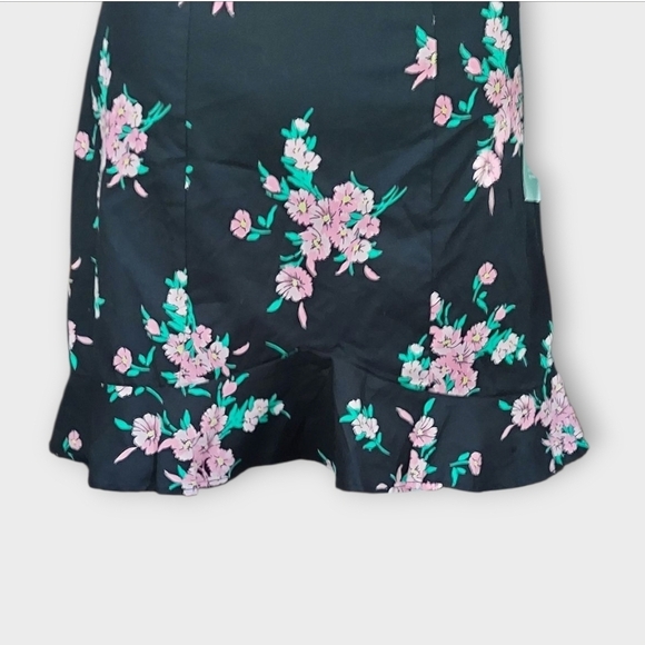 NWT B. Smart Black Dress with Pink Floral Design ~sz 11 - Picture 5 of 7
